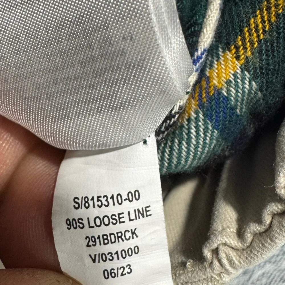 Gap 90s Loose Line Plaid Fleece Lined Khaki Pants‎ Boys Size 4 Years Toddler